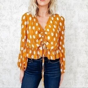 English Factory Cinched Front Top